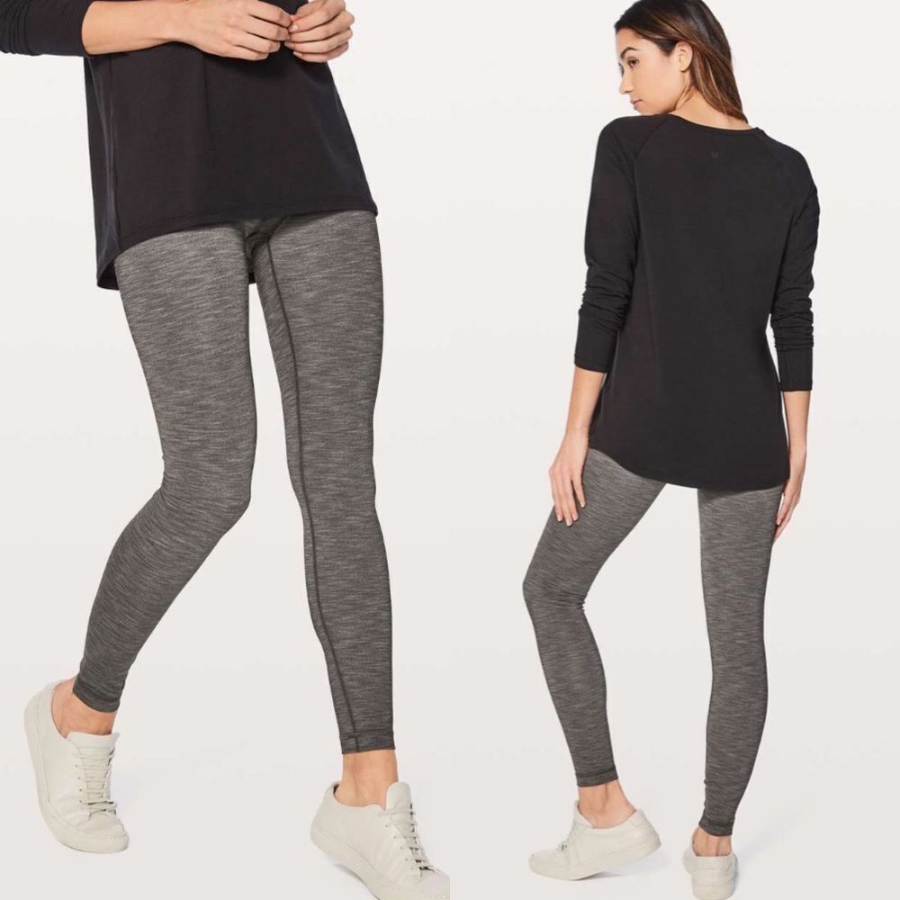 Lululemon Wunder Under Hi-Rise Tight Full-On Luxtreme 28" heathered black 8